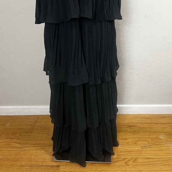 Lulus Always Remarkable Pleated Tiered Maxi Dress Off Shoulder NWOT - Picture 6 of 16